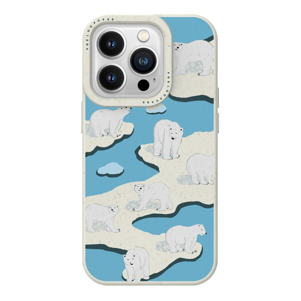Eco friendly iPhone 14 Pro Case with polar bear pattern