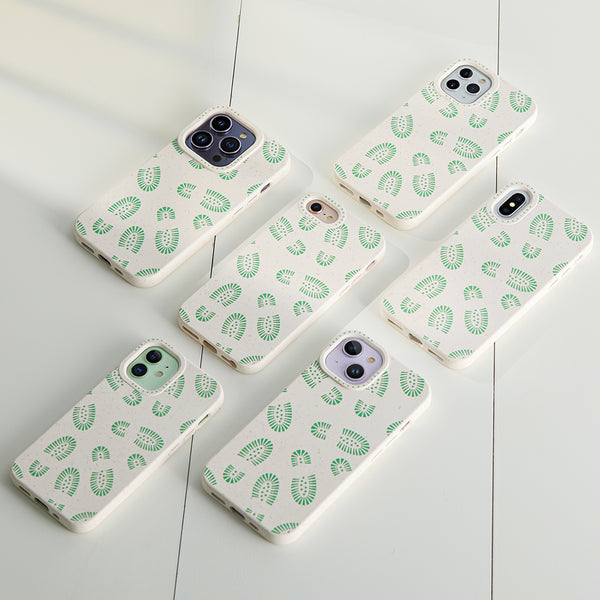 Compostable iPhone 13 Mini Case Shoe Print Funny Phone Cases