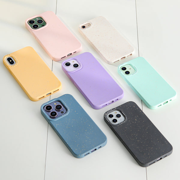 Yellow Eco friendly Compostable biodegradable Anti-fall phone Cases for iPhone 11 Case