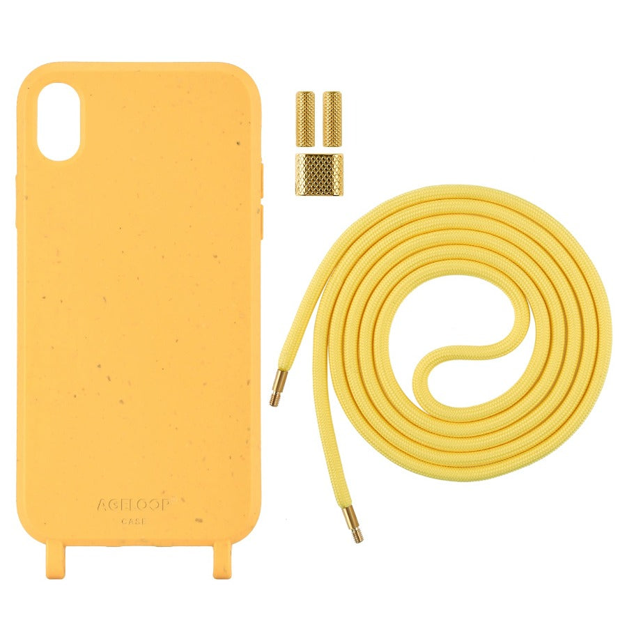 Compostable Crossbody iPhone XR Case yellow color