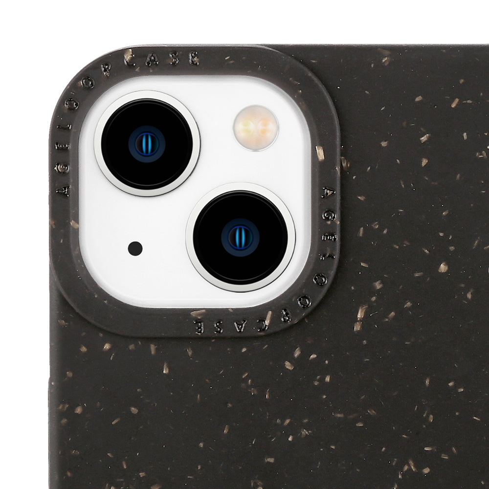Eco Friendly Compostable iPhone 13 Mini Case Natural Texture Speckled Black