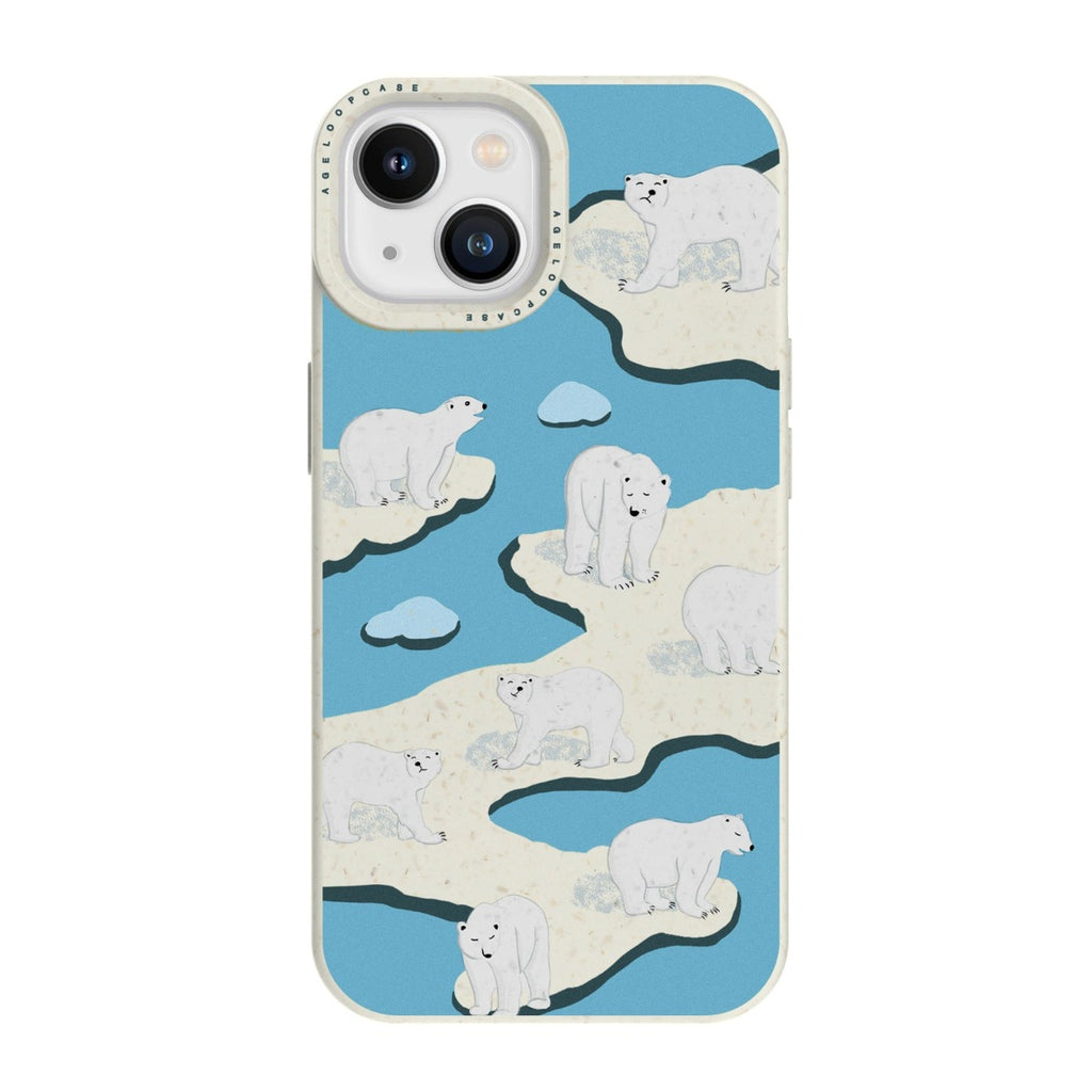 AGELOOP Compostable iPhone 14 Case with polar bear pattern