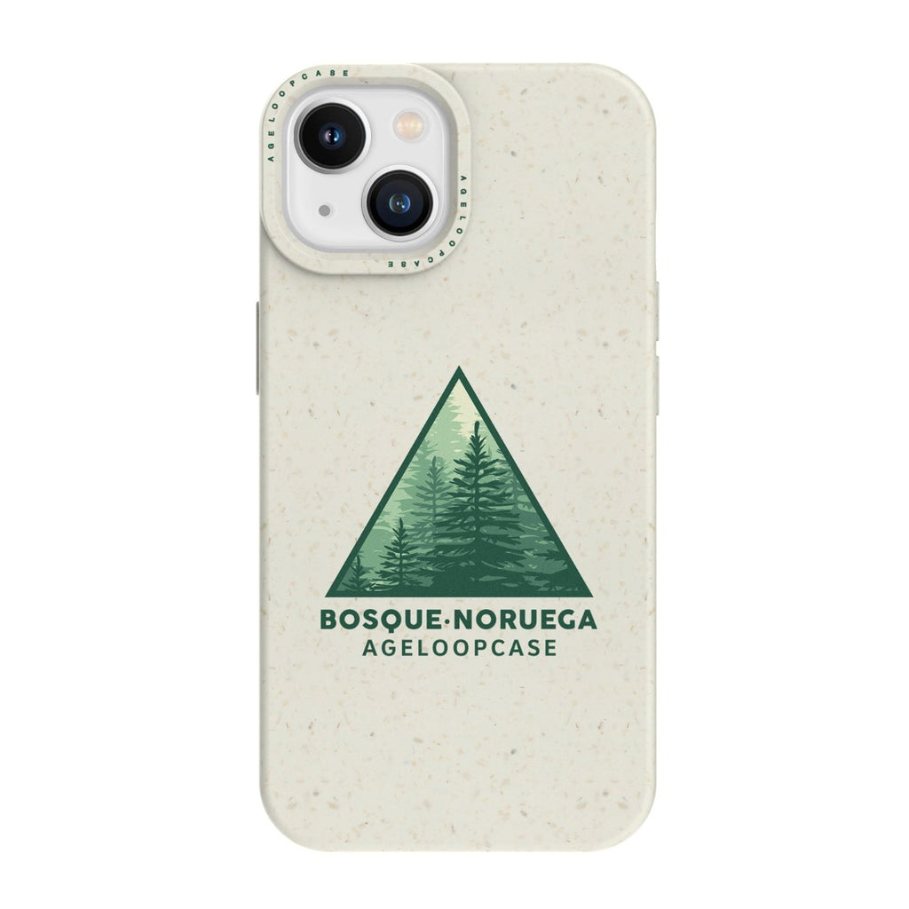 AGELOOP Compostable iPhone 14 Case with Triangle Forest pattern