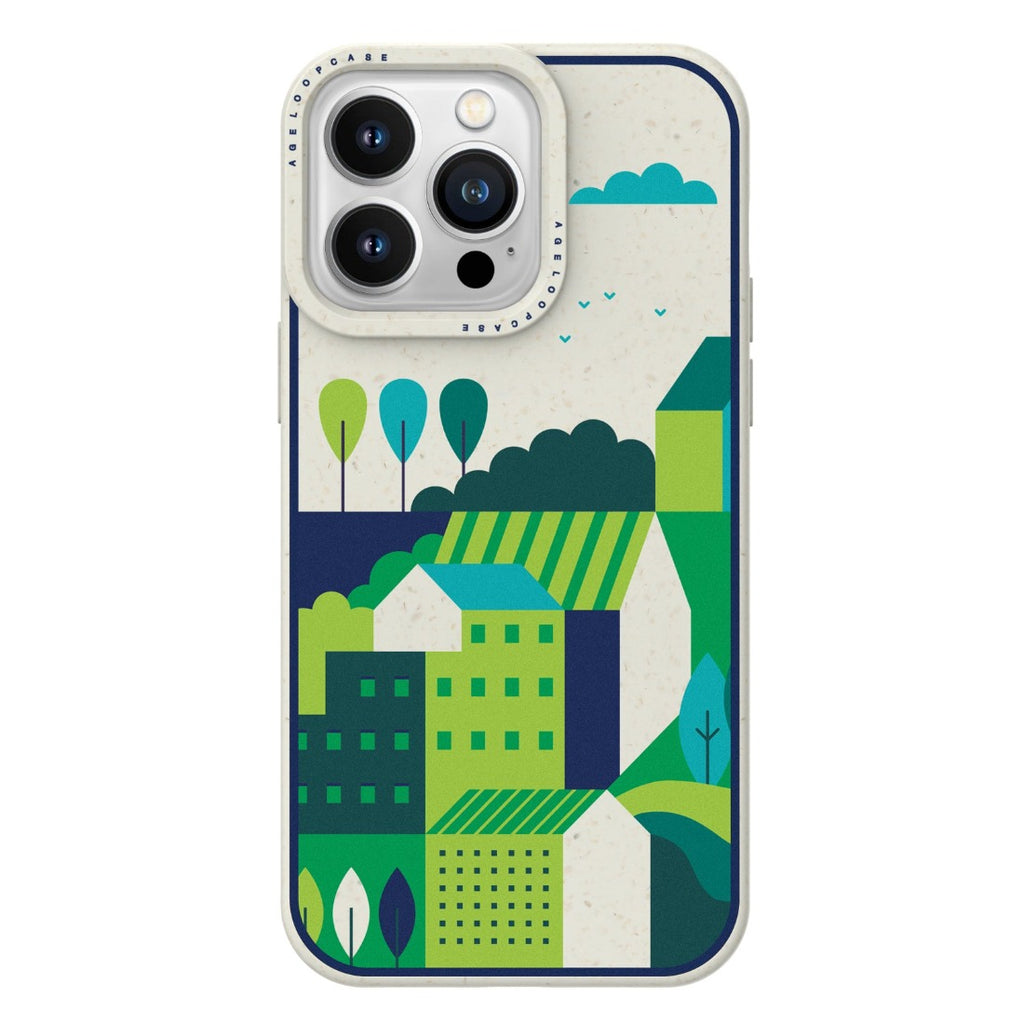  iPhone 14 Pro Max Case with Eco village pattern