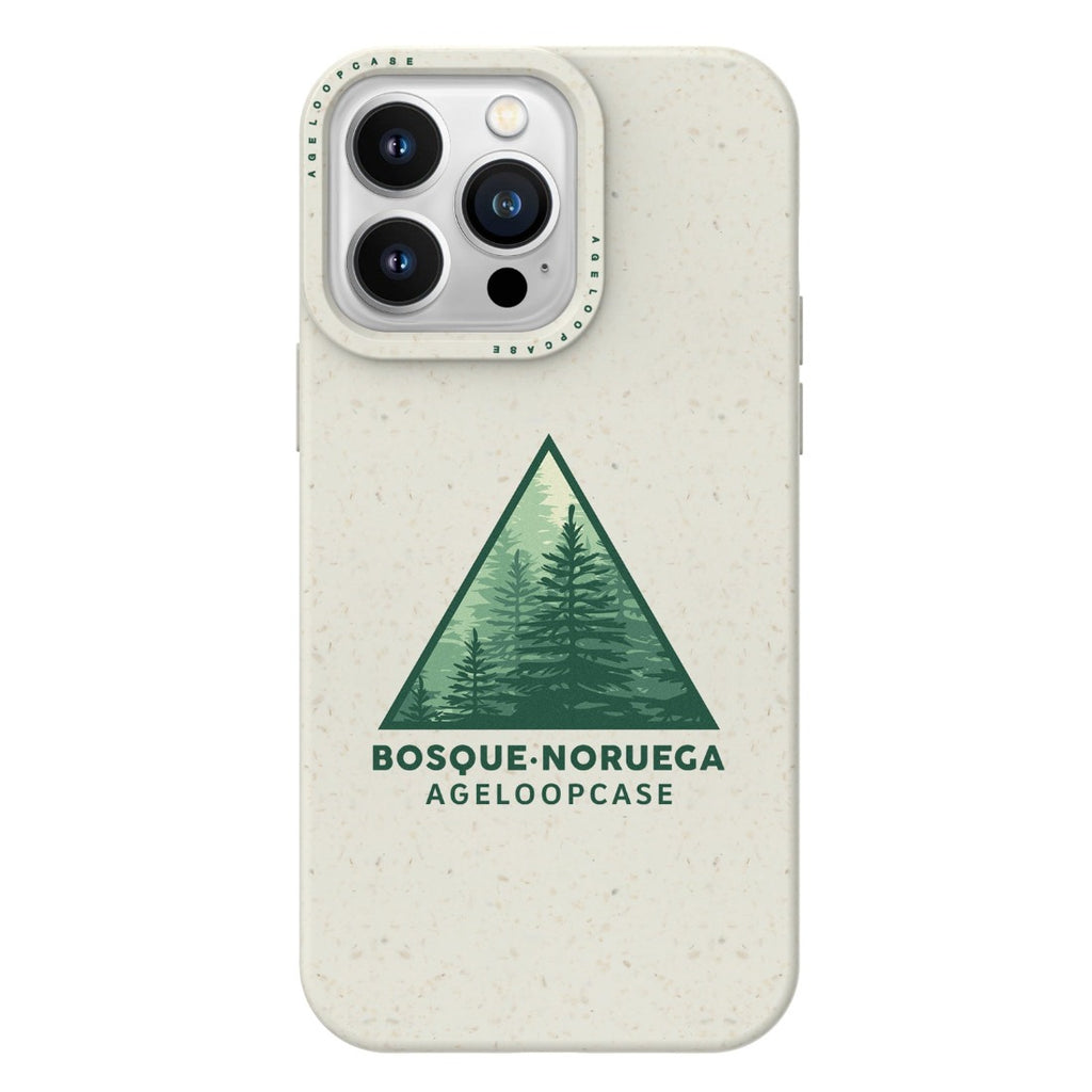 Eco Friendly iPhone 14 Pro Max Case with green Triangle Forest picture
