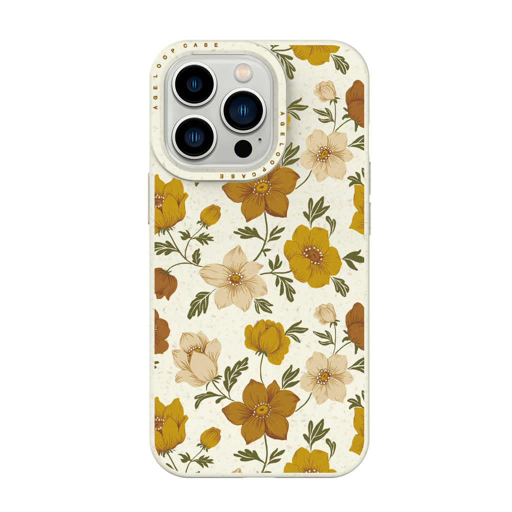 Eco Friendly iPhone 13 Pro Case yellow flowers