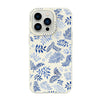 iPhone 13 Pro Case Blue Leaves
