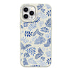 iPhone 12 Pro Max Case Blue Leaves