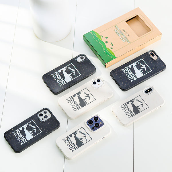 Sustainable Compostable iPhone 13 Case Mountain Creek Aesthetic iPhone Cases