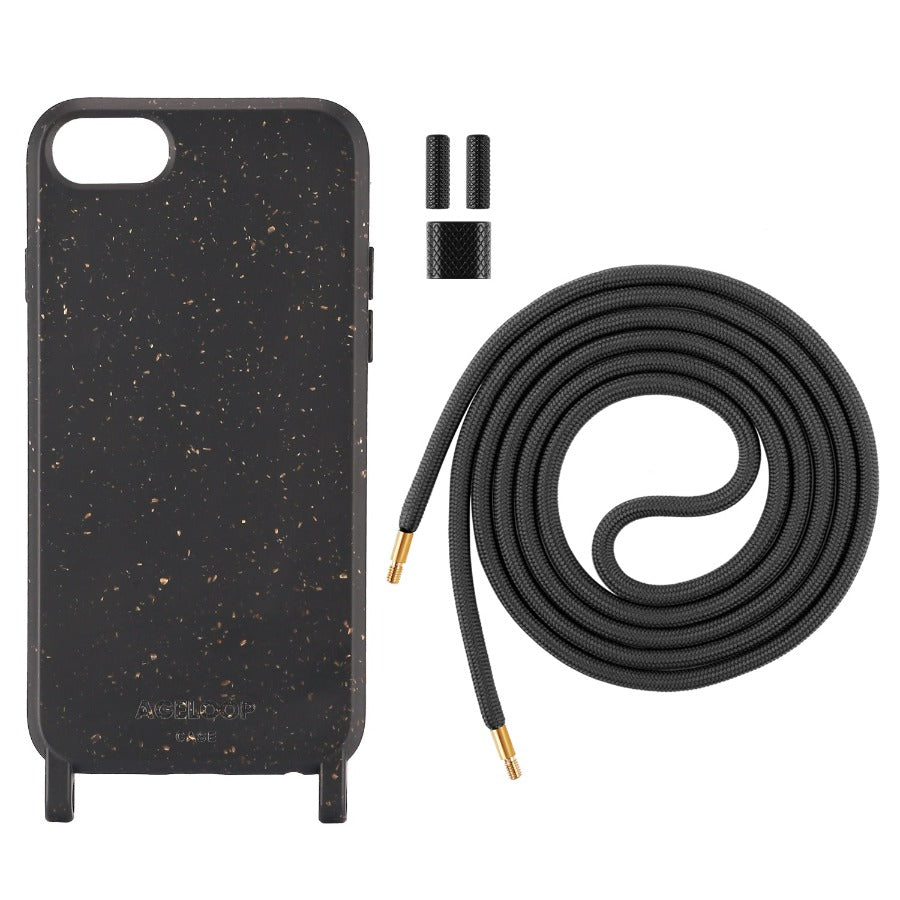 ageloop Lanyard iPhone se 2020 Case black color