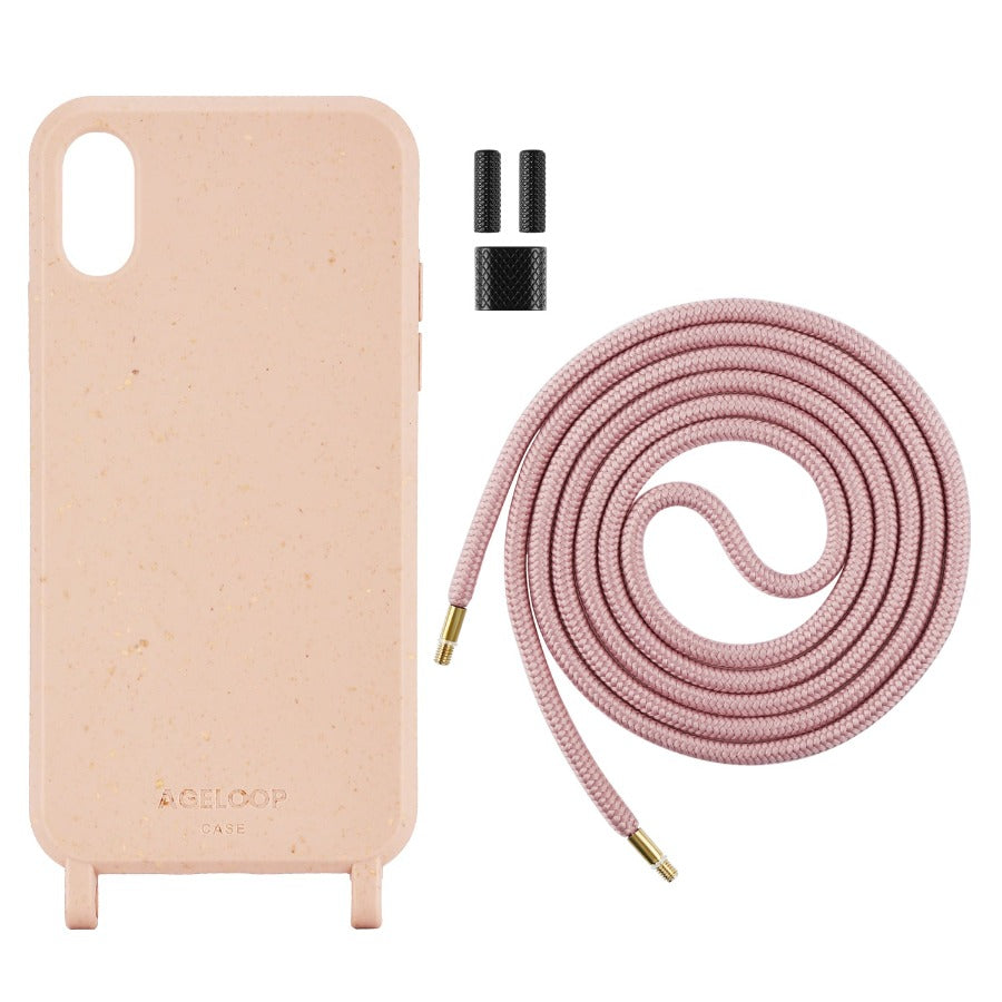 eco friendly Lanyard iPhone X Case pink color