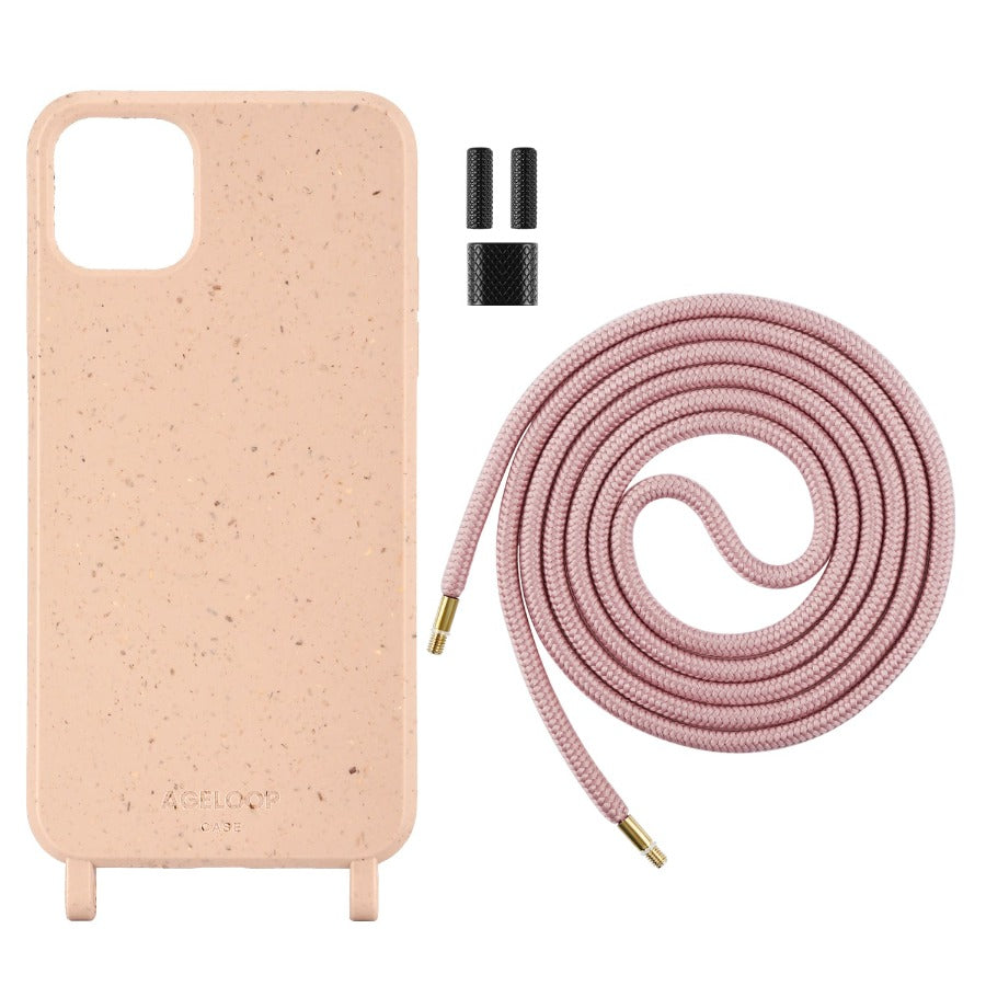 Lanyard compostable iPhone 11 Pro Max Case pink color
