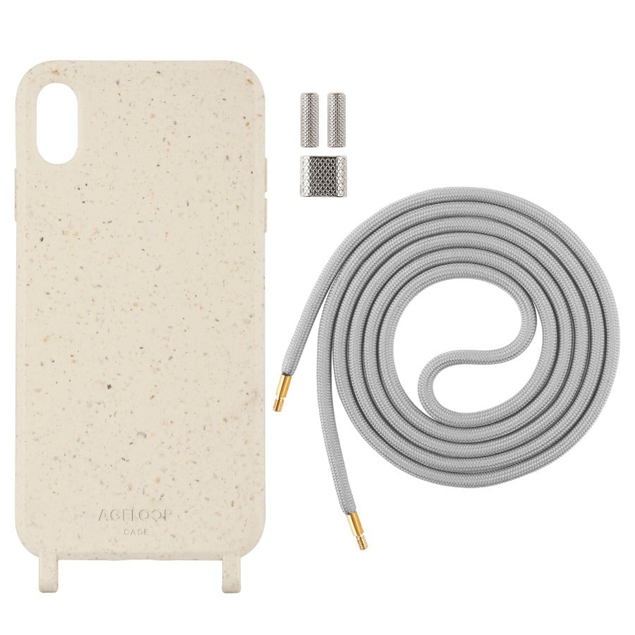 Lanyard biodegradable iPhone XS Max Case white color
